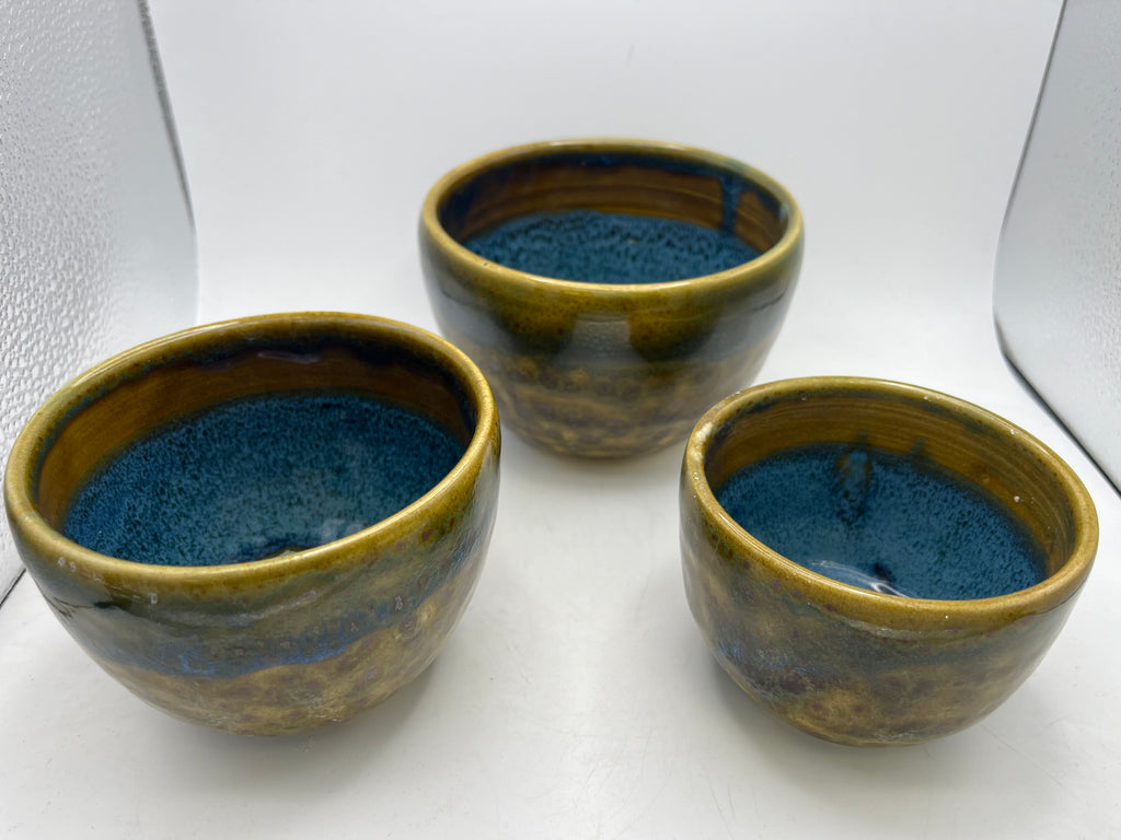 Leopard-blue nesting bows