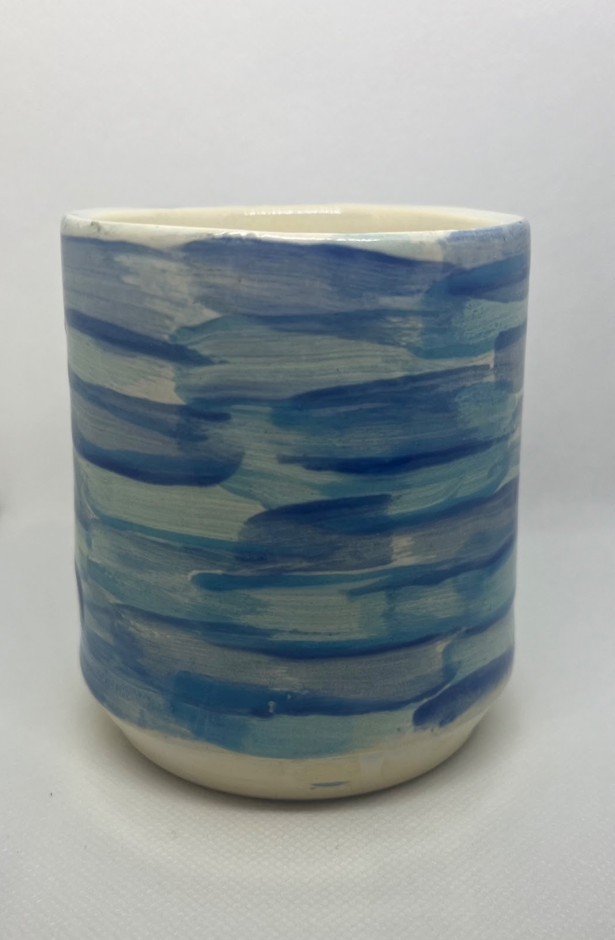 Blue Painted Vase